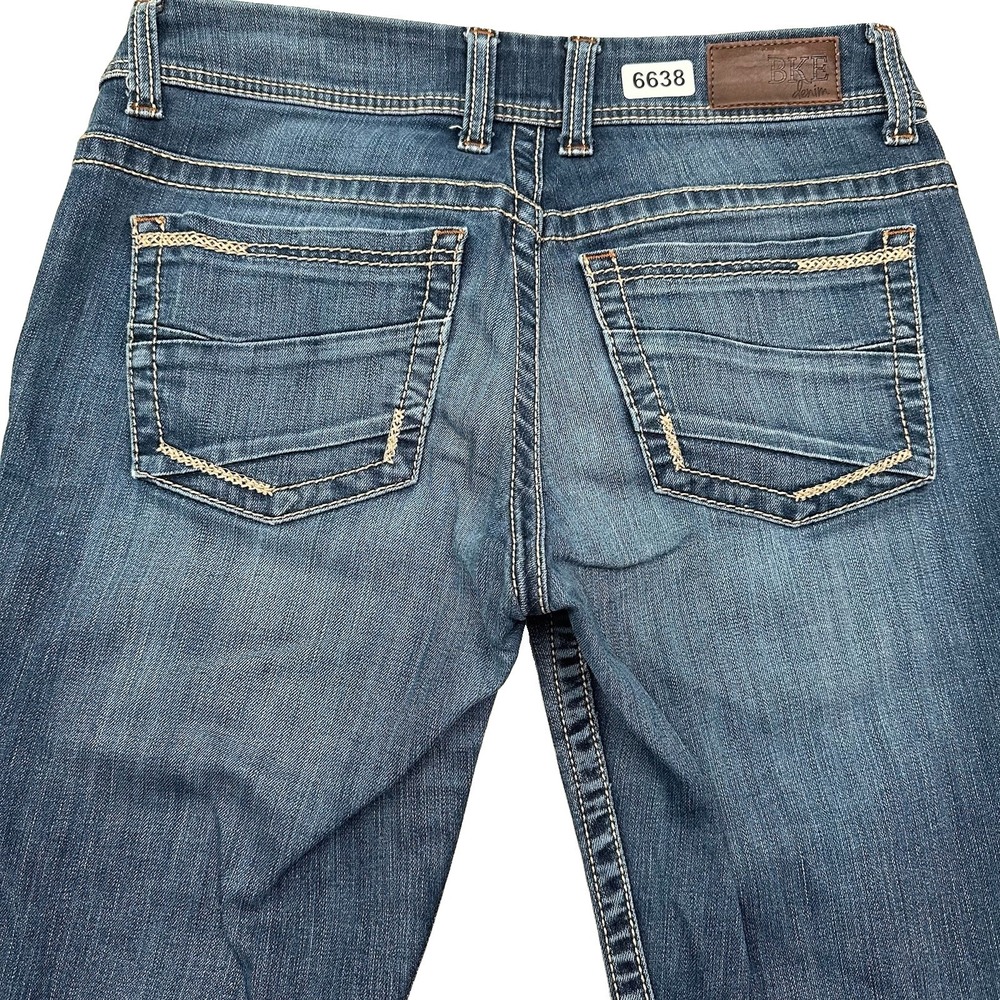 BKE Payton Bootcut  Stretch Jeans Women's 29 R 29x31.5 Blue Dark Wash Mid Rise